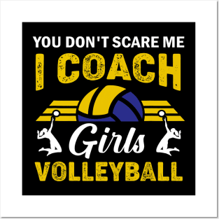 I Coach Girls Volleyball Quote Softball Posters and Art